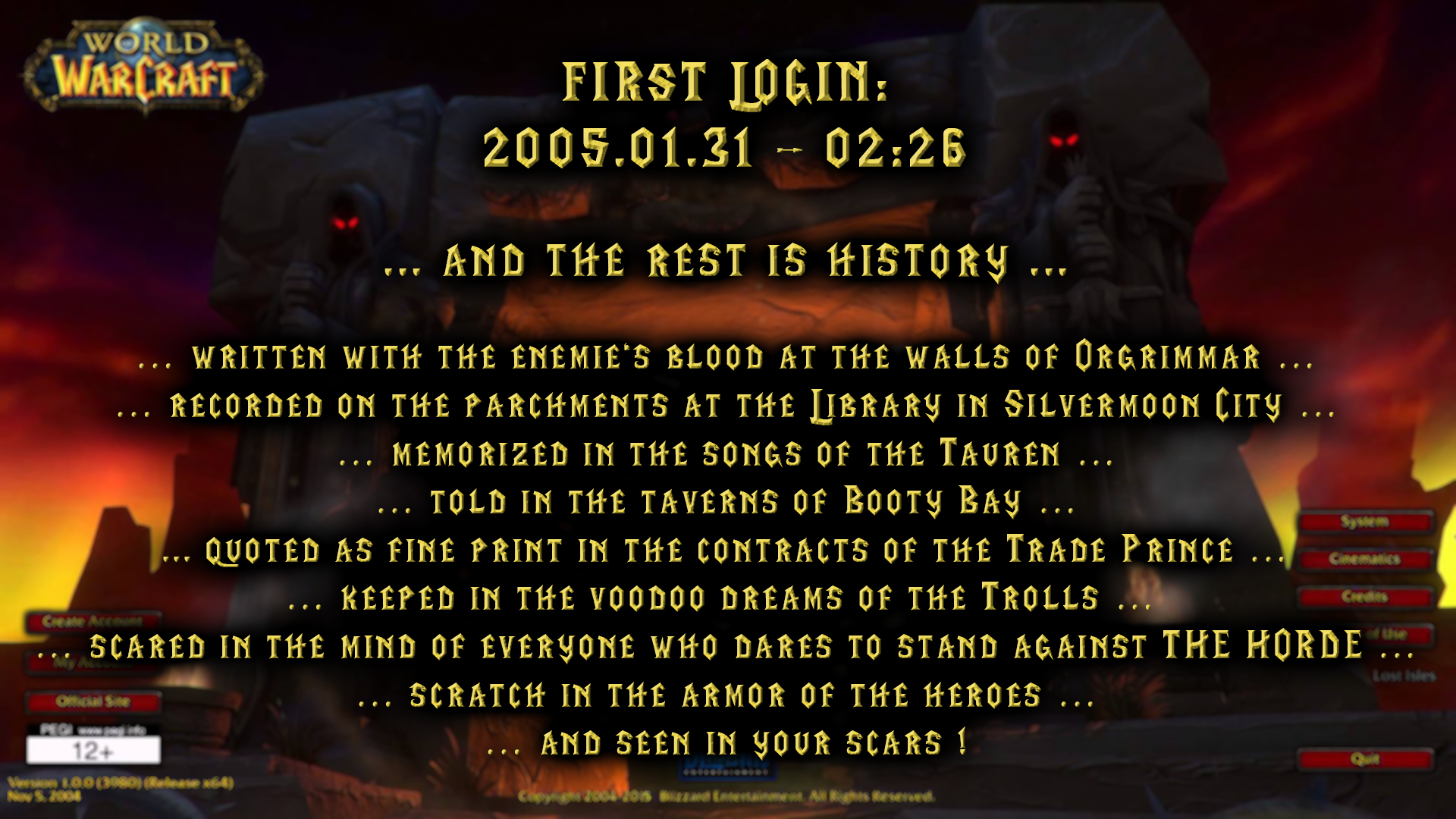 12 Years … FOR THE HORDE