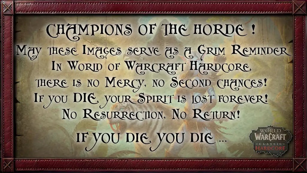 Remember: If you die, you die&nbsp;…